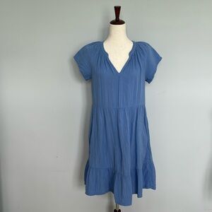 Pact Organic Coastal Double Gauze Throw And Go Dress Size Small